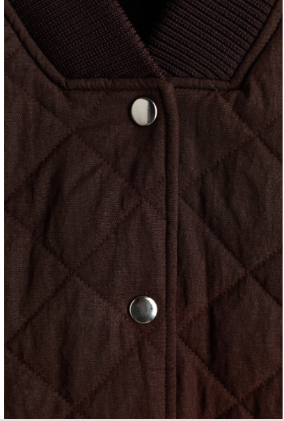 Quilted bomber jacket